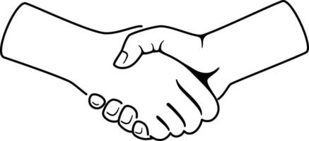 Shaking hands, white background, illustration vector