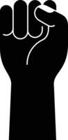 fist raise up, the power of unity vector