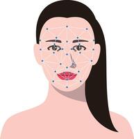 Face ID, facial Recognition System concept icons, take a picture vector