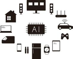 Circuit board, Artificial intelligence IOT concept, electric product, smart home vector