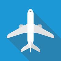 Plane flat design icon, illustration vector