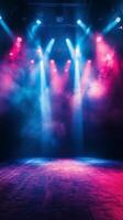 brillante etapa luces esclarecedor vistoso fumar durante un En Vivo música actuación a noche foto
