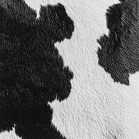 Black and white cowhide texture showcasing natural patterns and softness of leather material photo
