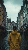 Exploring a colorful urban landscape with a view of historic architecture photo