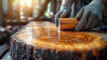 Artist shapes golden liquid creating intricate designs in workshop during vibrant afternoon light photo