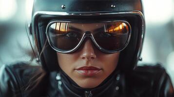 Vibrant reflective visor of a space helmet showcases intricate details and surroundings photo