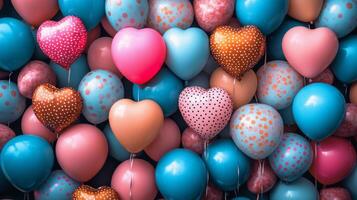 Colorful arrangement of spheres in a vibrant abstract design showcasing playful shapes and tones photo