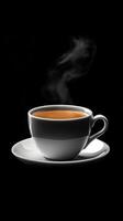 Enjoying a hot coffee in a cozy cafe with natural light during the afternoon photo