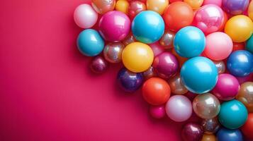 Colorful arrangement of spheres in a vibrant abstract design showcasing playful shapes and tones photo