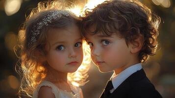 Intimate moment between mother and child captured in soft light photo