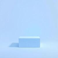 light blue rectangular block on matching background photo
