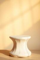 smooth pedestal displays an empty space presentation. photo