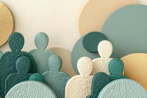 textured figures a calming color palette photo