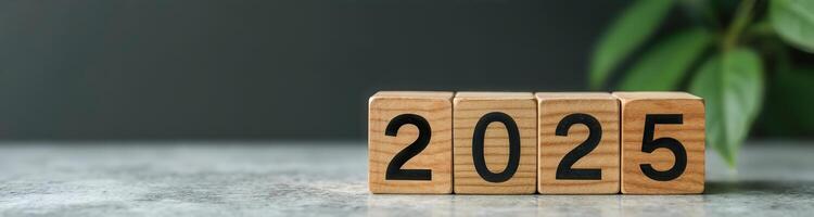 wooden blocks displaying two thousand twenty-five photo