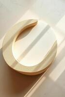textured crescent on smooth surface photo