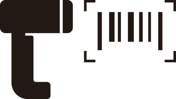Bar code canner line icon vector