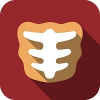 Bone icon, Halloween flat icon design illustration vector