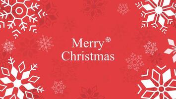 Snowflake card on red background vector