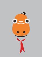 Portrait of dinosaur, wearing something, cool style vector