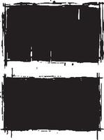 Black square. Painted grunge texture. Brush, smear, stains on white background. Design Element. vector