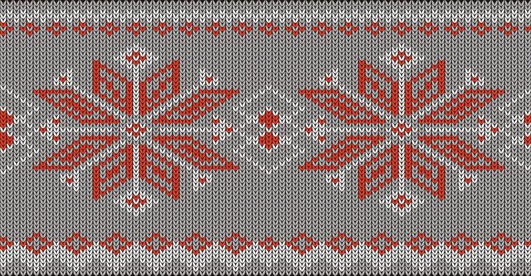 Snow nordic seamless Christmas pattern