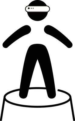 Minimal Metaverse icon Design. Person Enjoying an Experiences of Metaverse Virtual World