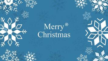 Snowflake card on blue background vector