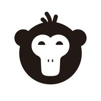 simple monkey flat icon design, illustration vector