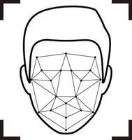 Face ID, facial Recognition System concept icons, biometric identification, personal verification, simple illustration vector