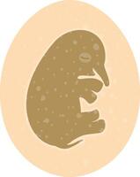 Elephant fetus in the egg, concept of big idea or new company vector