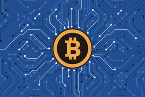 Microchip processor with golden Bitcoin vector