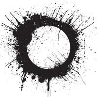 Brush stroke circle texture. Isolated on white background. illustration vector