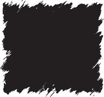 Black square. Painted grunge texture. Brush, smear, stains on white background. Design Element. vector