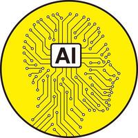 circuit board in the Cyborg head, Artificial intelligence of digital human. illustration vector