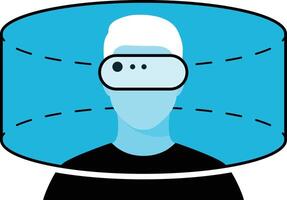 Metaverse Virtual Reality Concepts. 360 degrees view vector