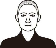 First human of robot, future concept vector