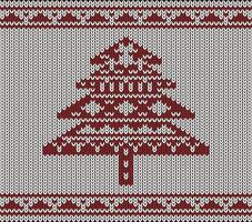 The knitting tree pattern, Happy new year, illustration vector