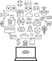 Computer connect life in your future illustration vector
