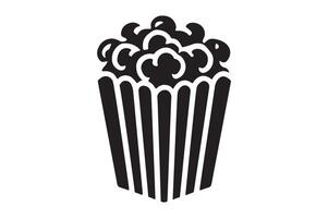 Popcorn Silhouette for Cinema and Movie-Related Illustrations vector