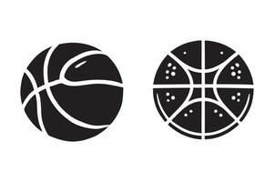Silhouette of Basketball Icon with Minimalist Design vector