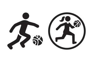 Silhouette of a Basketball Dunking Pose for Sports Art vector