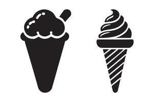 Creative Ice Cream Silhouette in Classic Scoop Shape vector