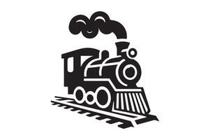 Unique Silhouette of Train Icon with Detailed Design, Illustration vector