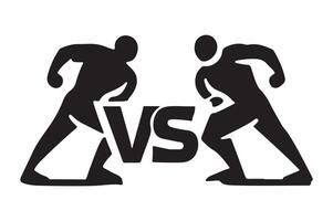 Modern Silhouette of VS Icon for Gaming and eSports vector