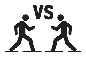 Creative VS Icon Silhouette for Modern Graphic Design vector
