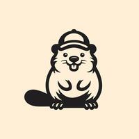 Elegant Beaver, Logo Style Mascot vector