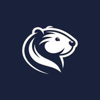 Elegant Beaver, Logo Stylish Touch vector