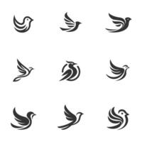 Artistic Bird Logo Branding Ideas collection vector