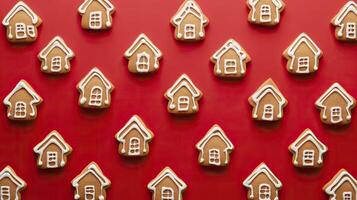 Christmas gingerbread cookies in the form of house. photo