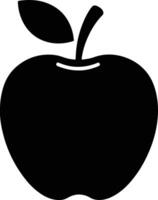 Minimalist Silhouette Apple Art in Format on a Clean White Background vector